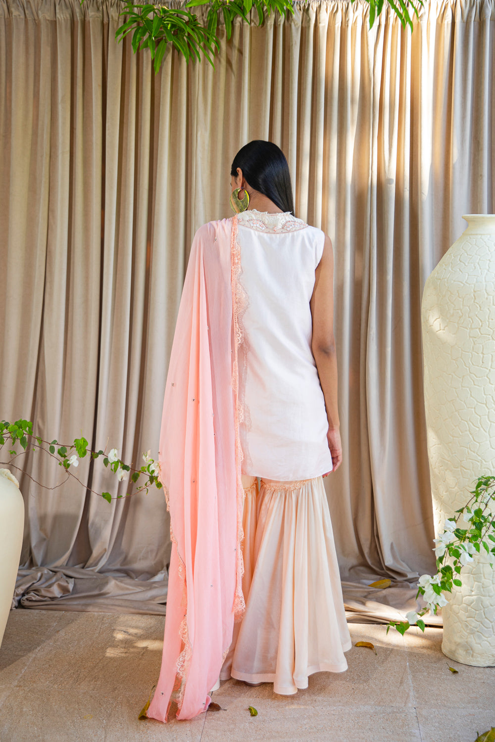 Short Kurta with Gharara And Dupatta