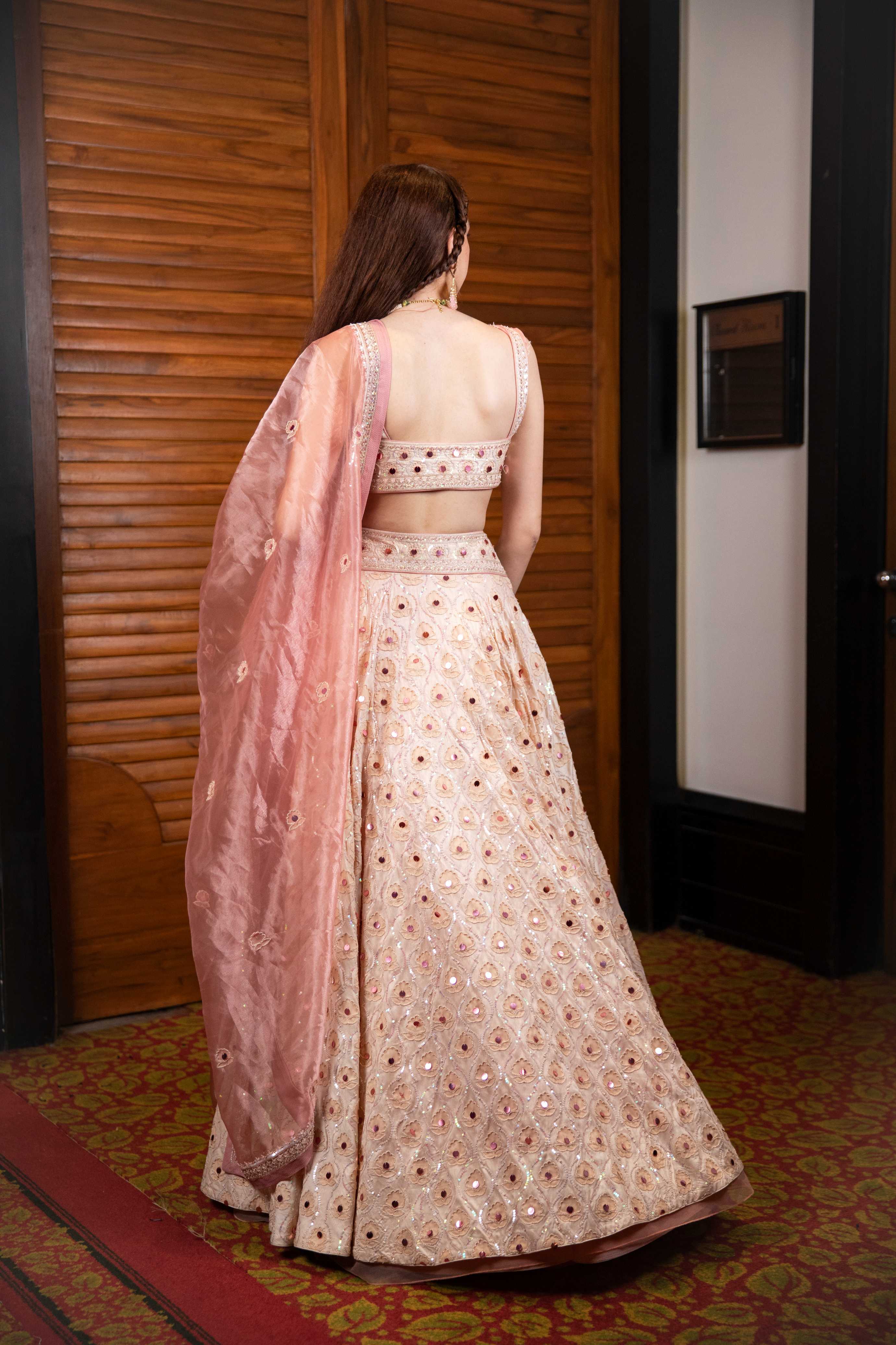 Champagne Color Lehenga Choli & Dupatta Set