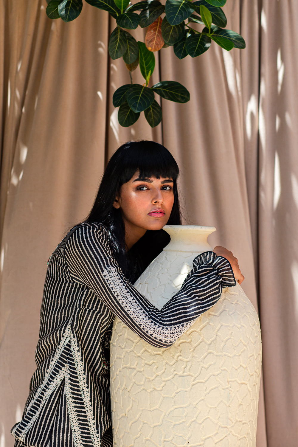 Blouson Blouse and Dhoti Pants