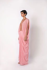 Roseate Pink Kaftan with Straight Pants Set