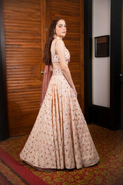 Champagne Color Lehenga Choli & Dupatta Set