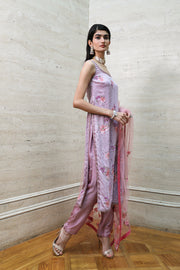 Mauve Kurta Palazzo and Dupatta Set