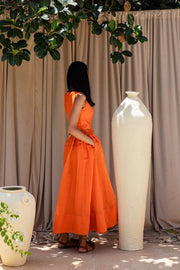 Orange Chanderi Dress